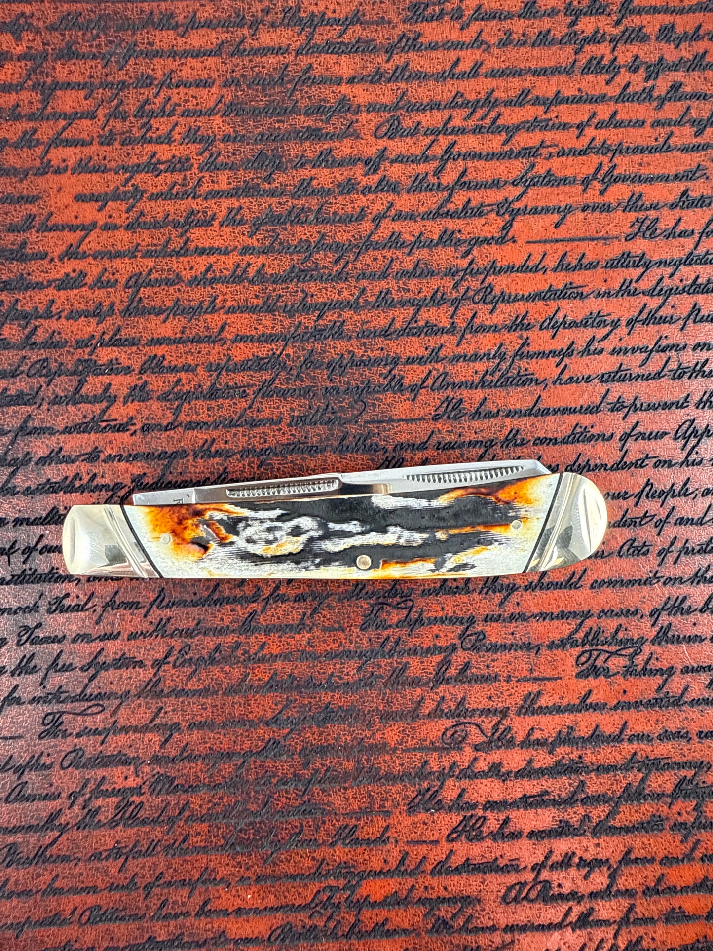 Rough Ryder Classic Cinnamon bone stag No.RR2420 ( new )