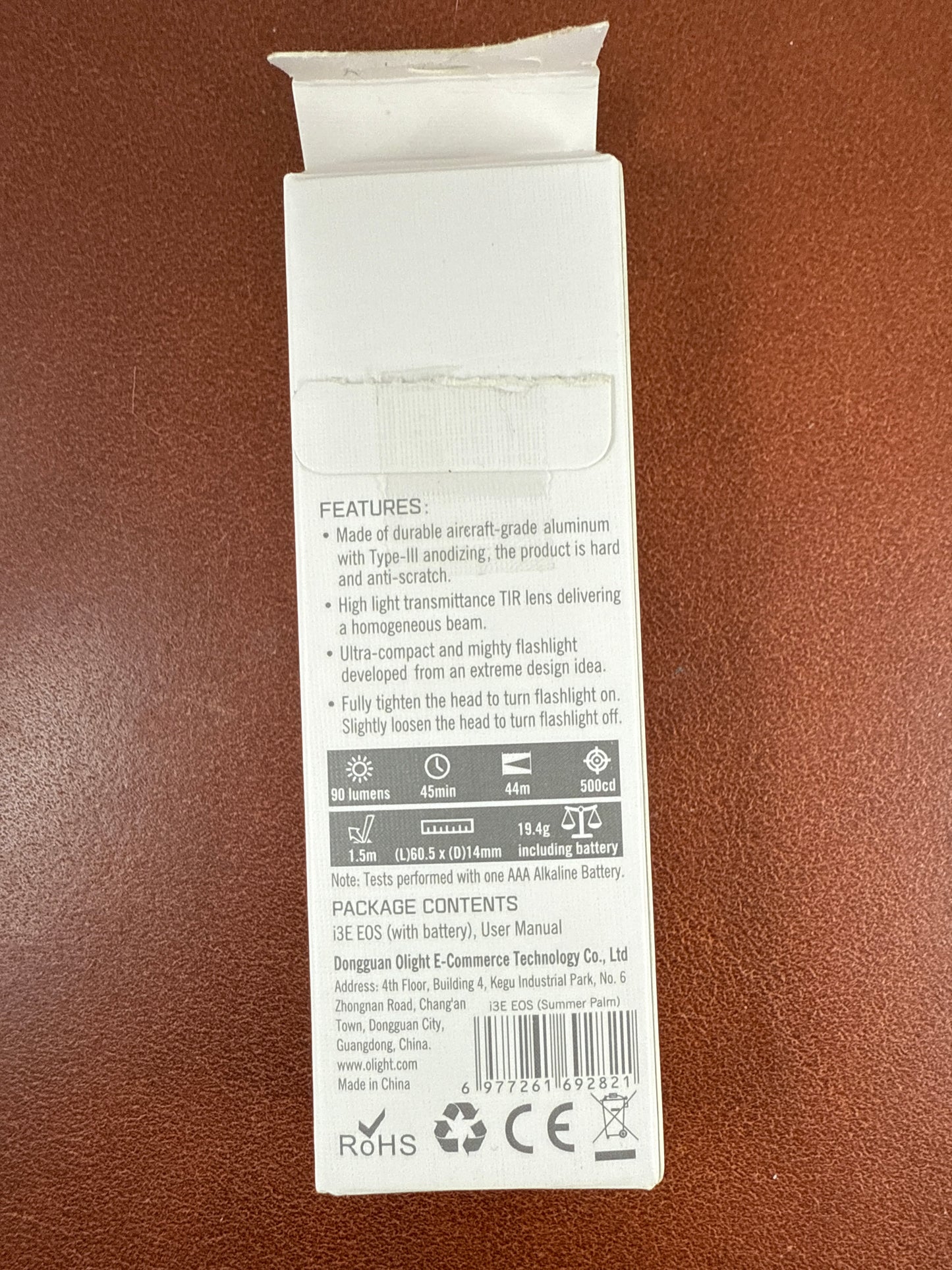 OLIGHT I3E EOS ( NEW WITH BOX )