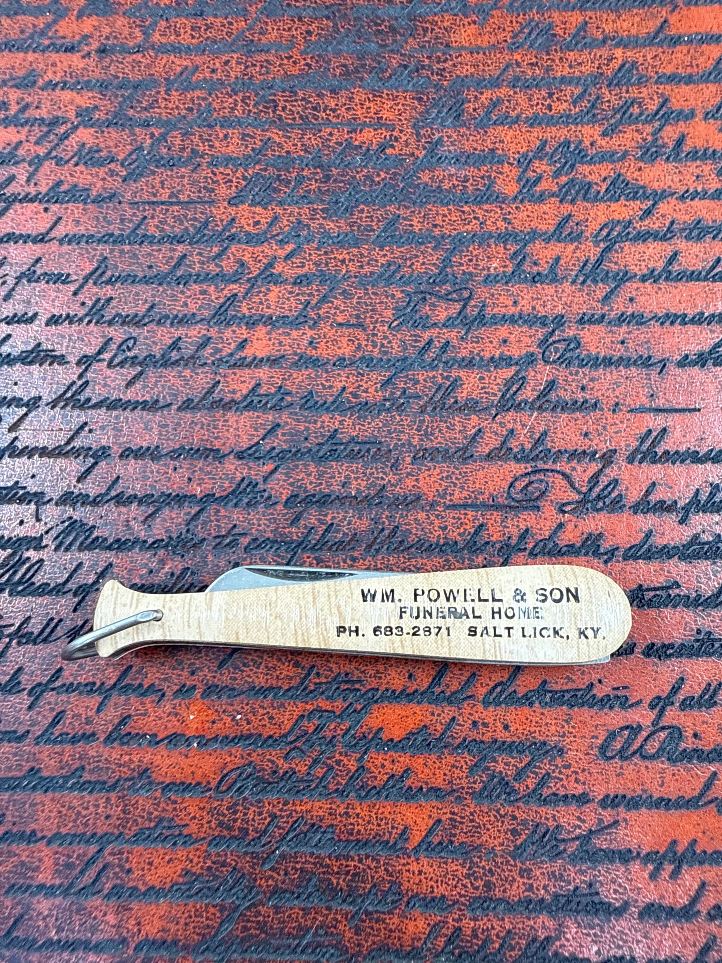 Base ball key chain knife ( used )
