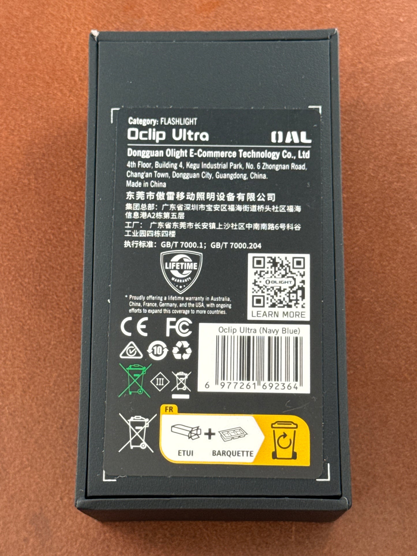 Oclip Ultra Clip-On EDC Light with Flood, Spot, and UV Modes. Blue