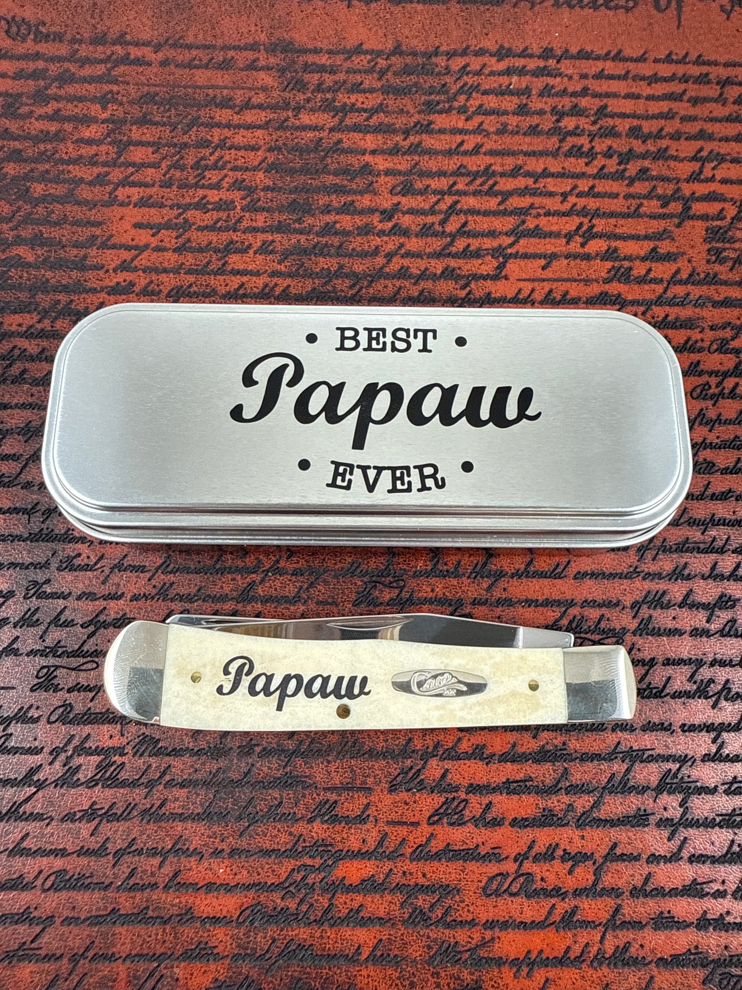“Best papaw ever” Case XX No.10430 ( new )With Tin