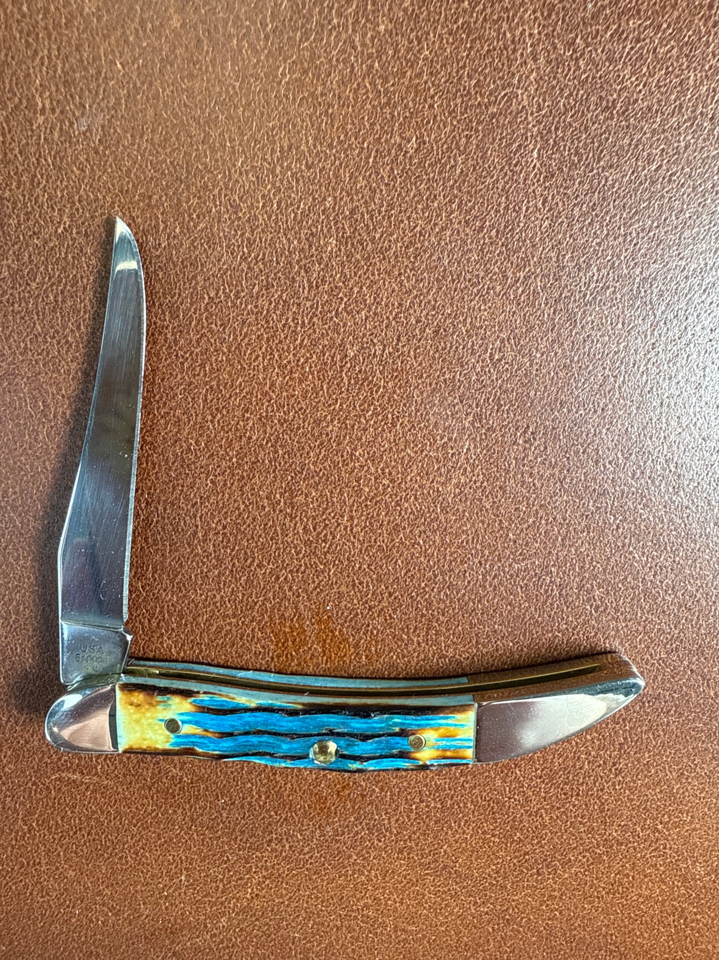 Sky blue bone Crandall jig small Texas toothpick