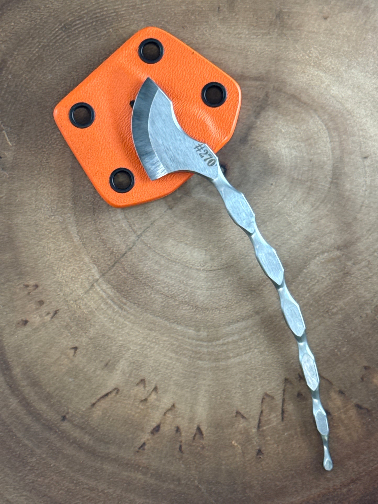 Cat Tail Orange Sheath ( Neck Knife )