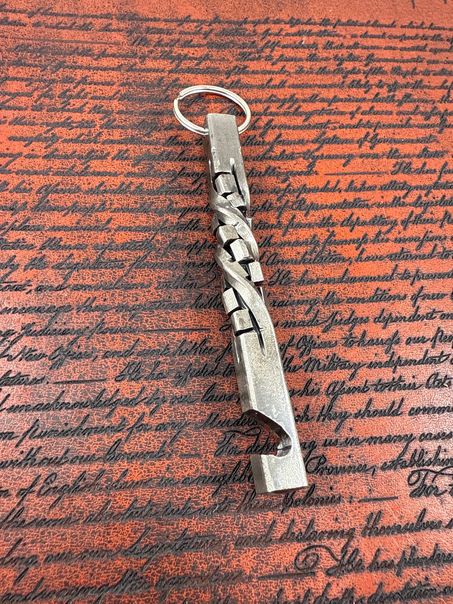 Forged Rubik’s cube bottle opener