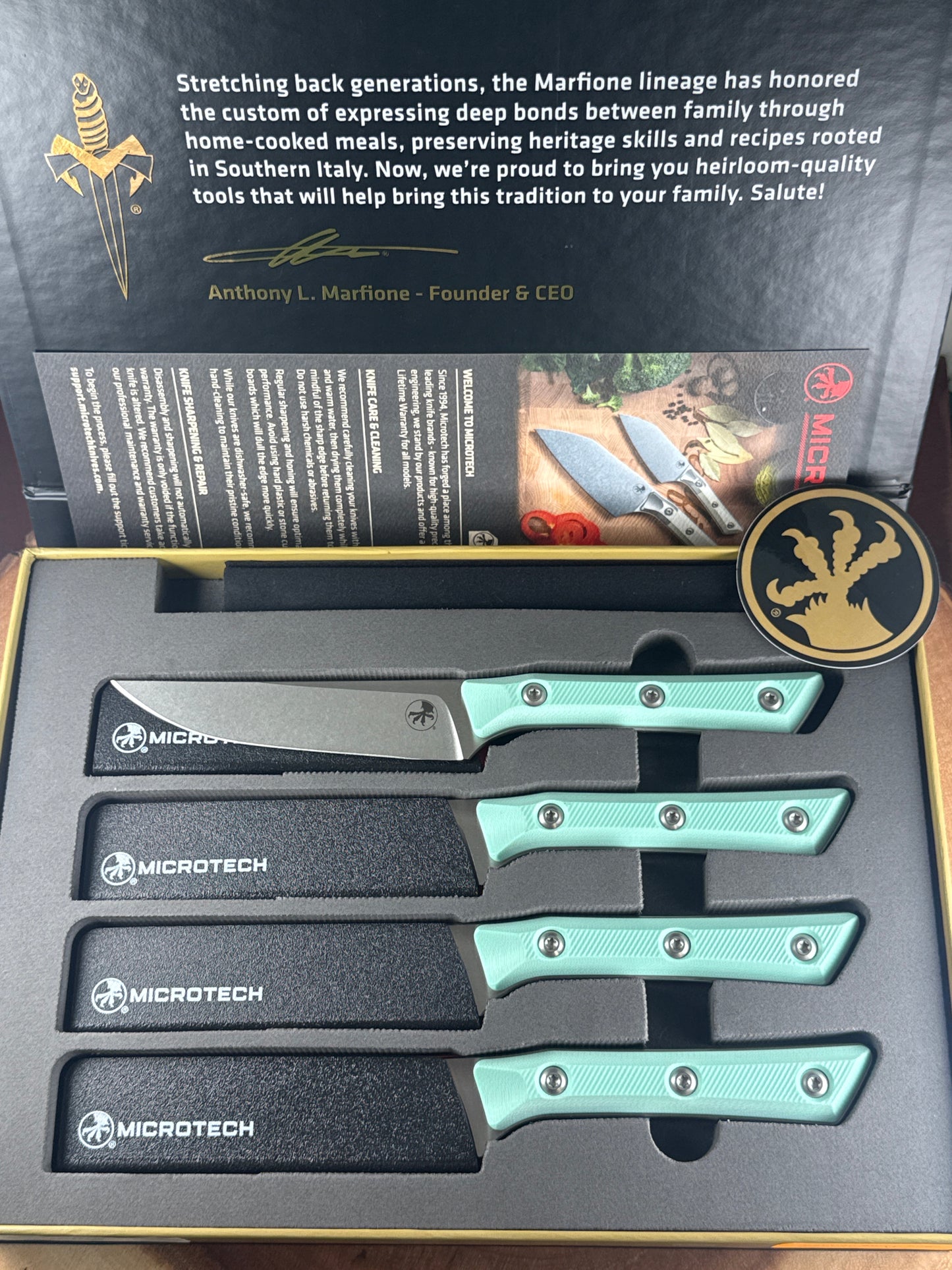 Microtech Steak Knife Set of 4 ( New with Box )