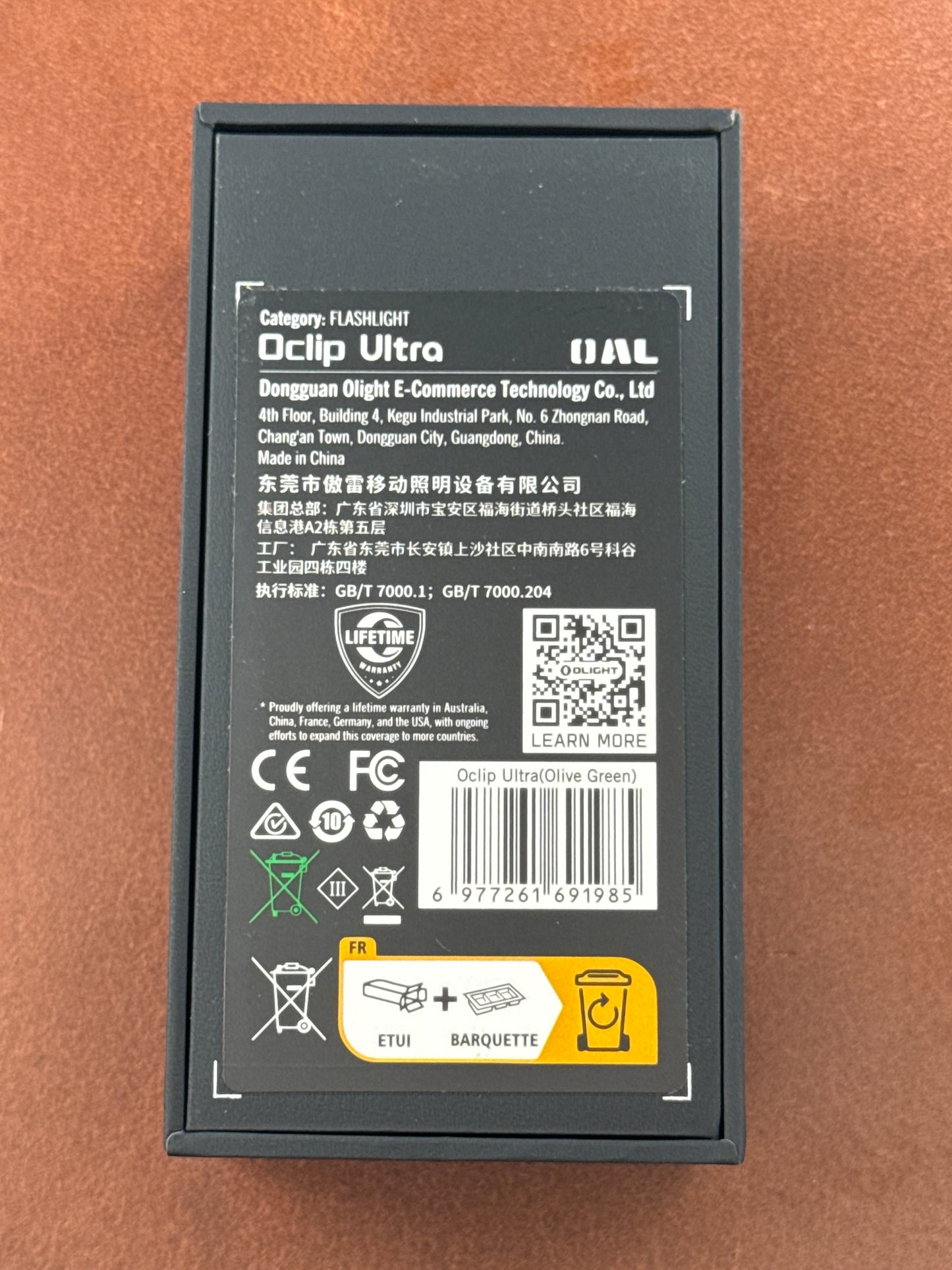 Oclip Ultra Clip-On EDC Light with Flood, Spot, and UV Modes Green