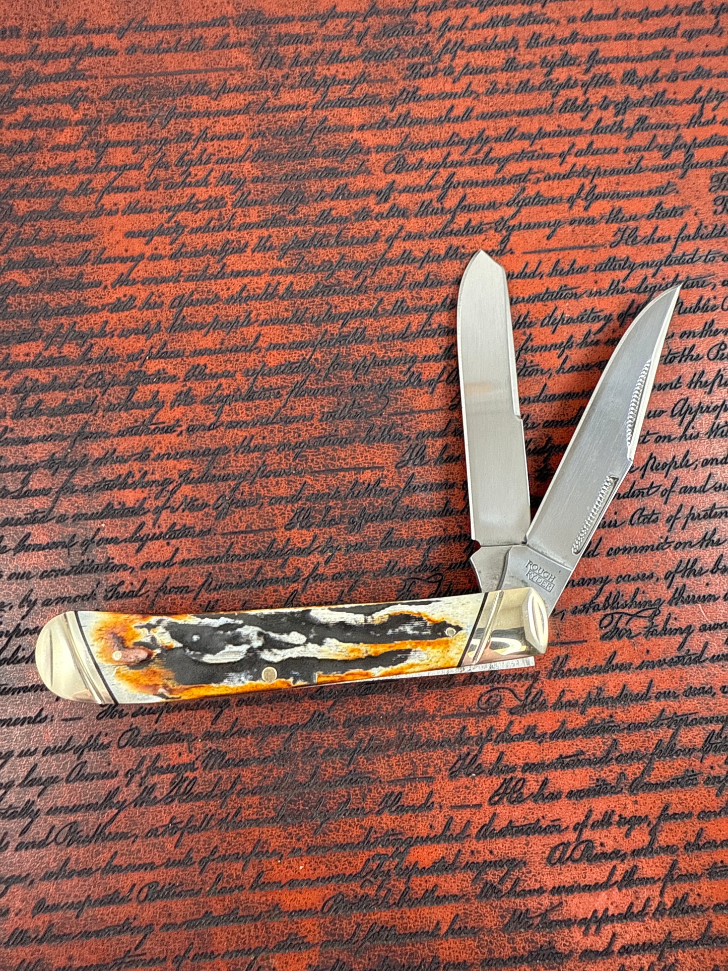Rough Ryder Classic Cinnamon bone stag No.RR2420 ( new )