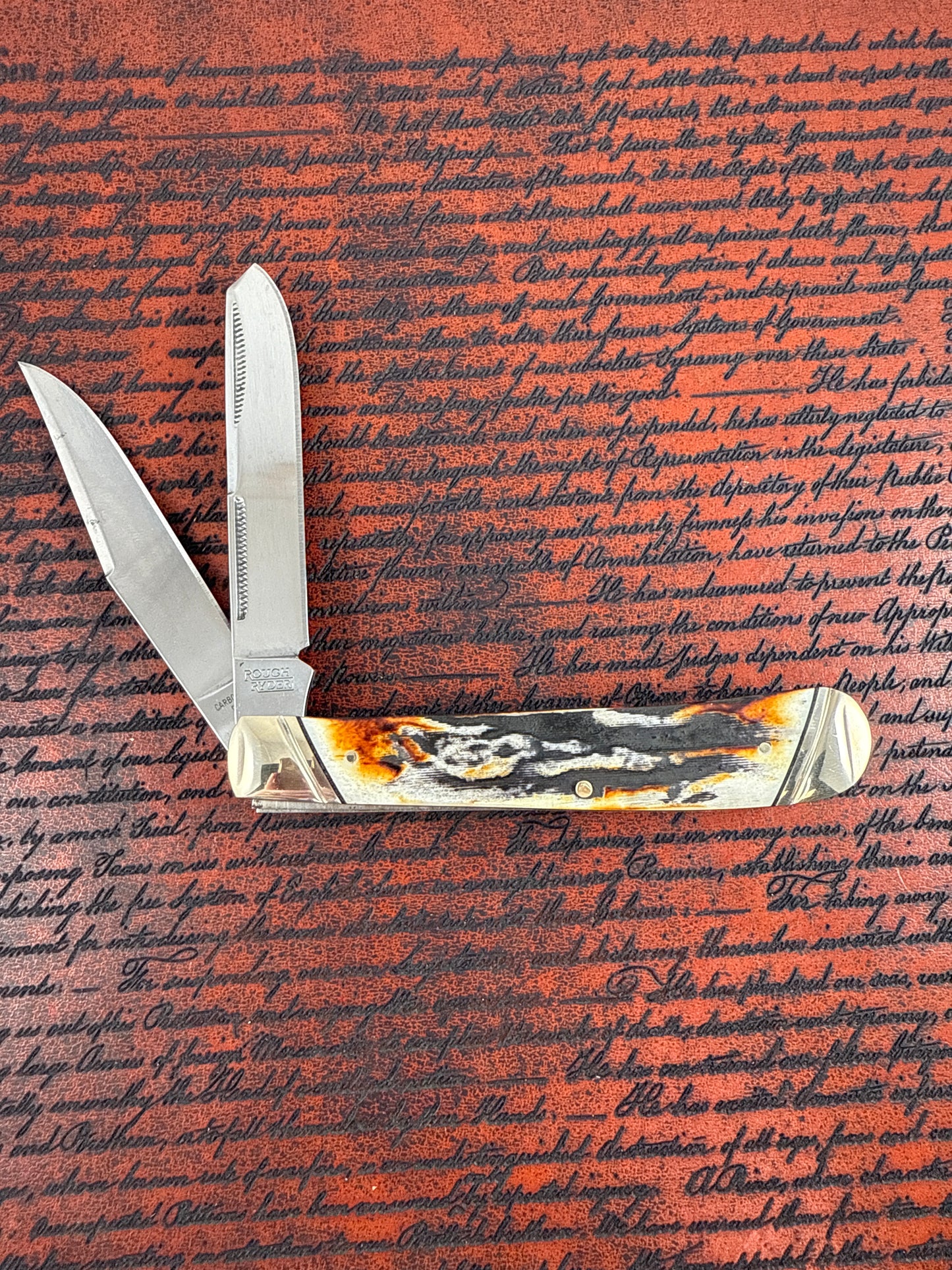Rough Ryder Classic Cinnamon bone stag No.RR2420 ( new )