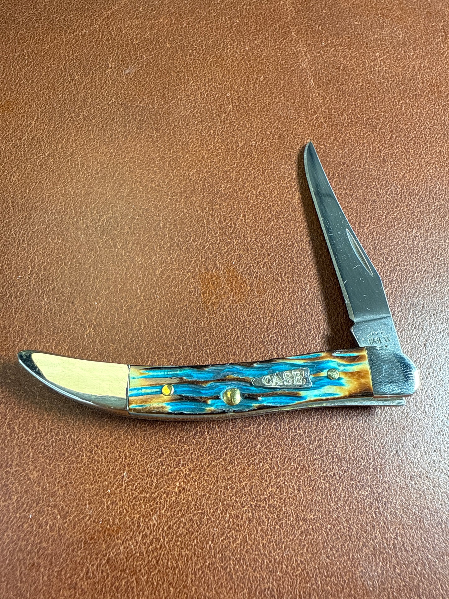 Sky blue bone Crandall jig small Texas toothpick