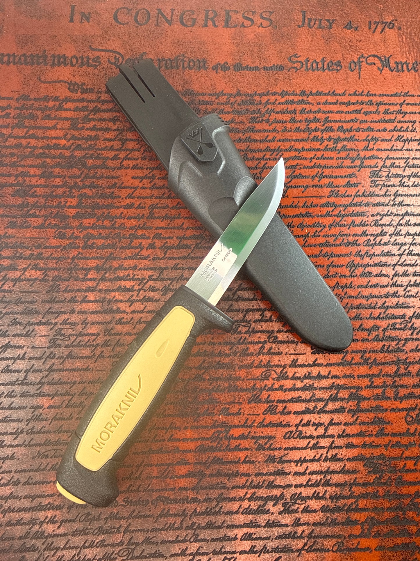 Mora Tan and black with black sheath