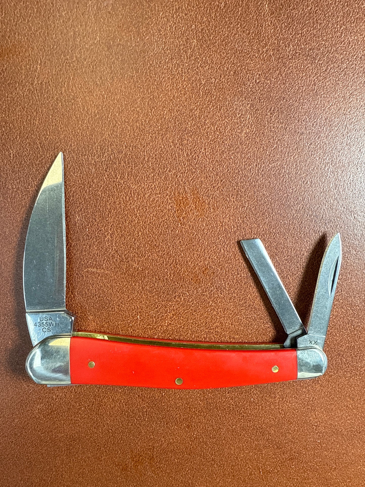 No#73938 American workman Red smooth seahorse whittler (New)With Box