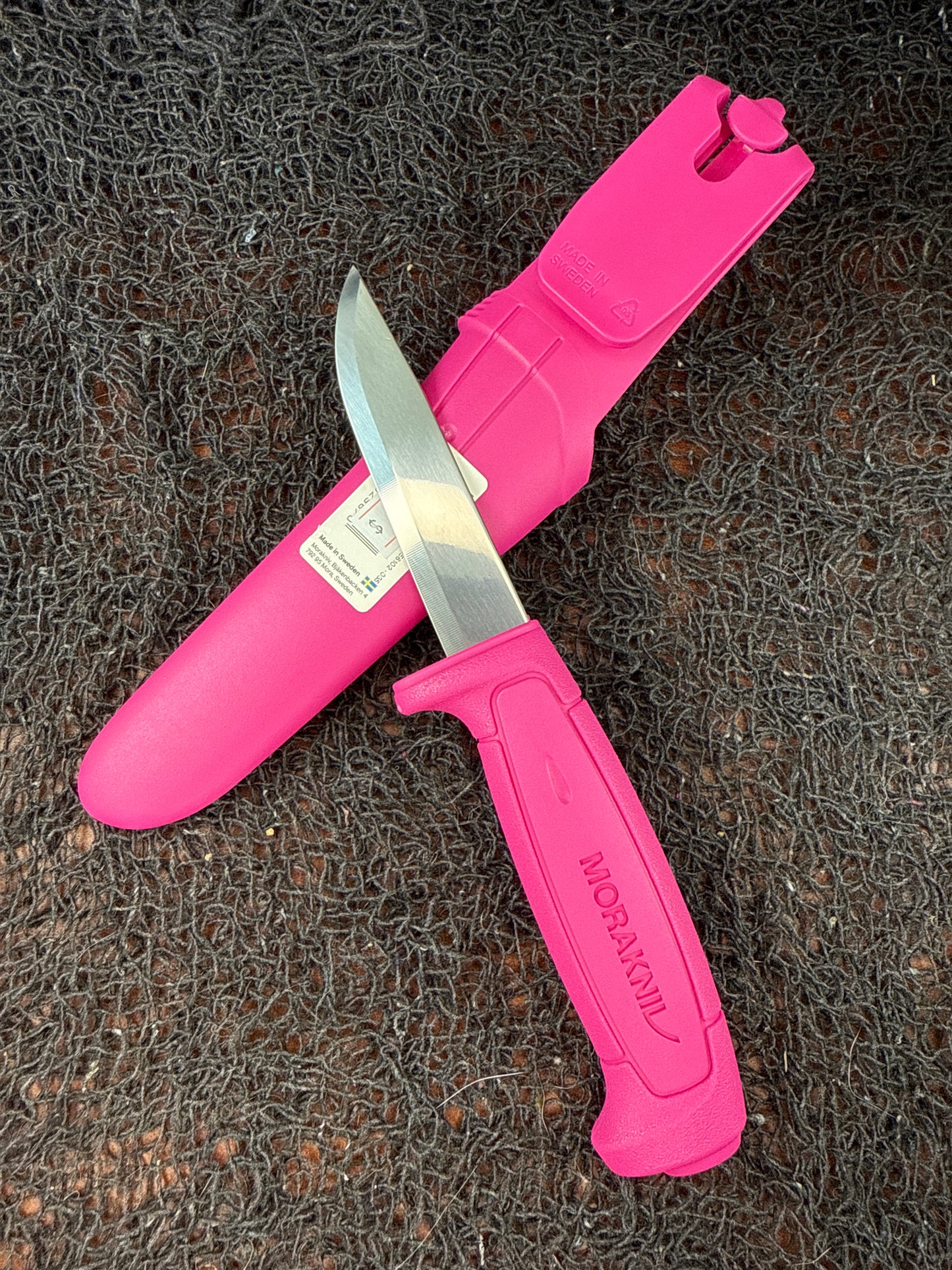 PINK Mora knife Carbon steel