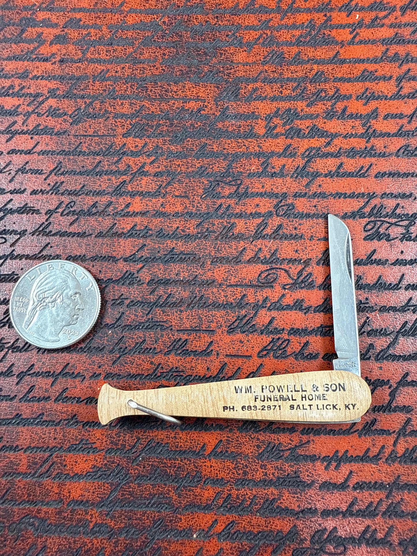 Base ball key chain knife ( used )