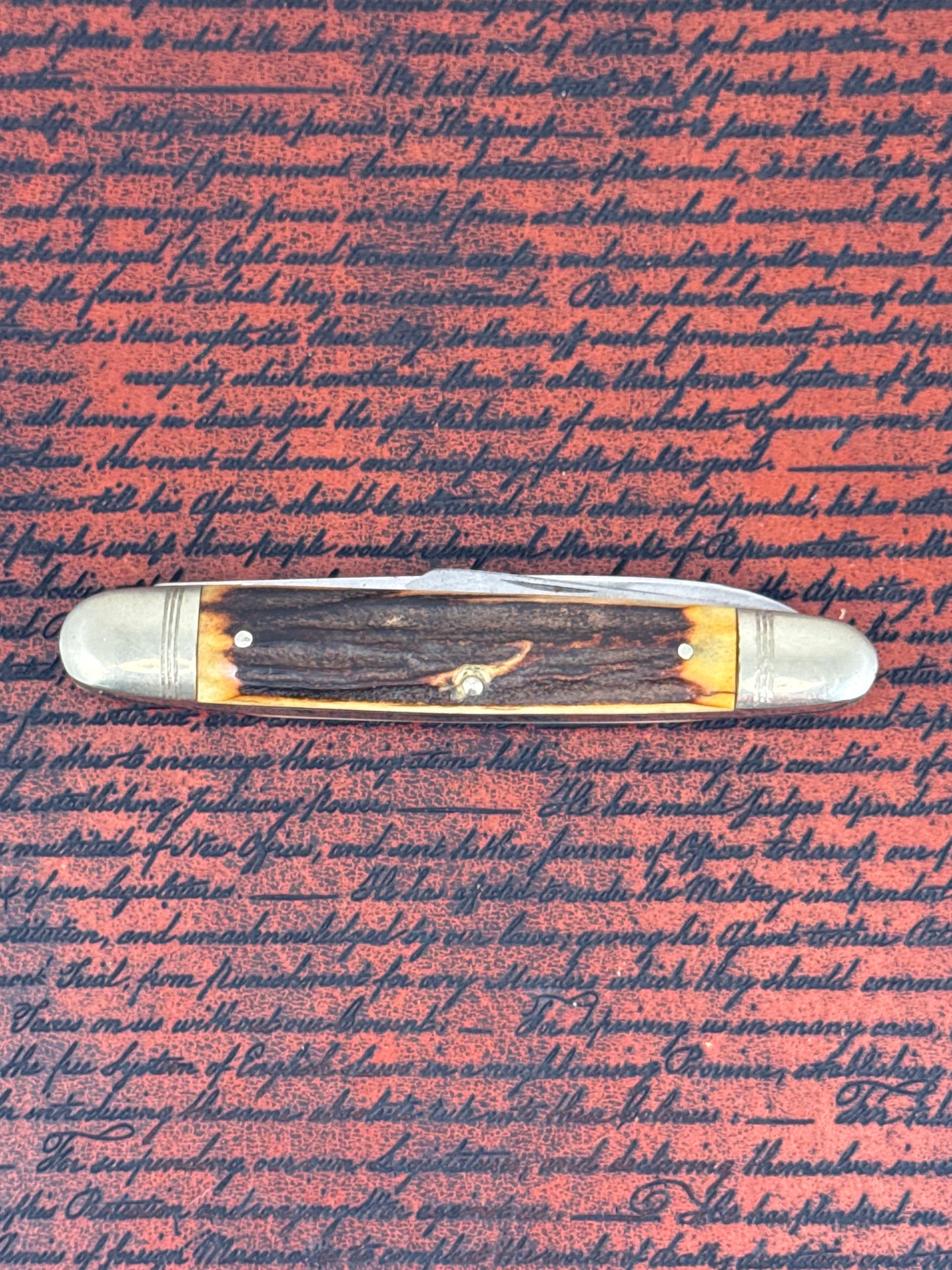 RARE ROBERT KLAAS KISSING CRANE STAG ENGLISH JACK WHITTLER KNIFE ( USED good condition without box )