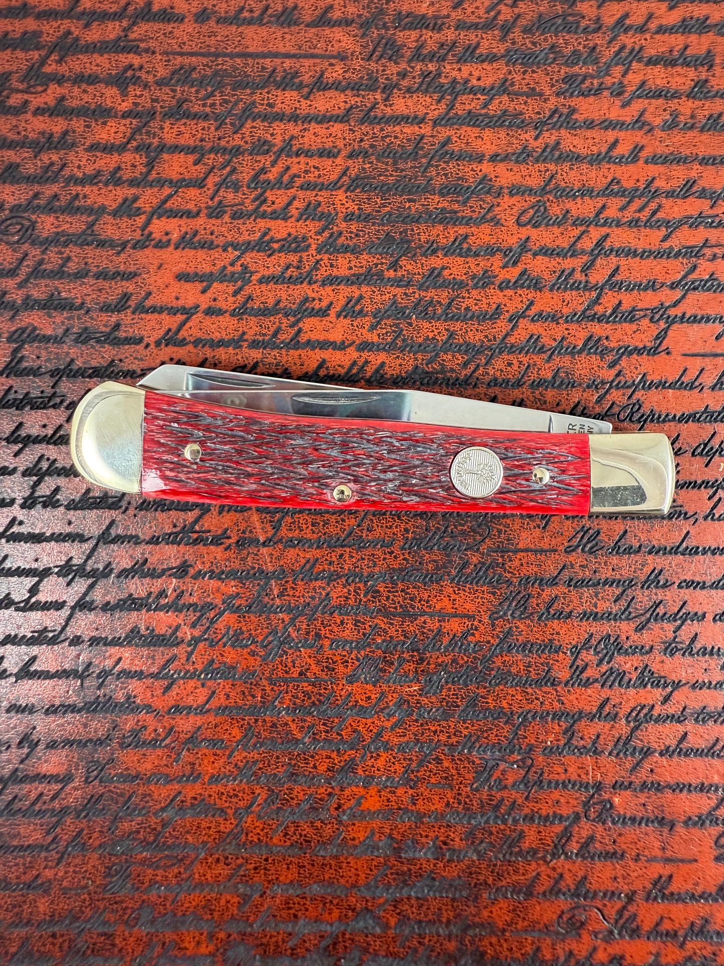 BOKER Red bone Trapper ( New with Box )
