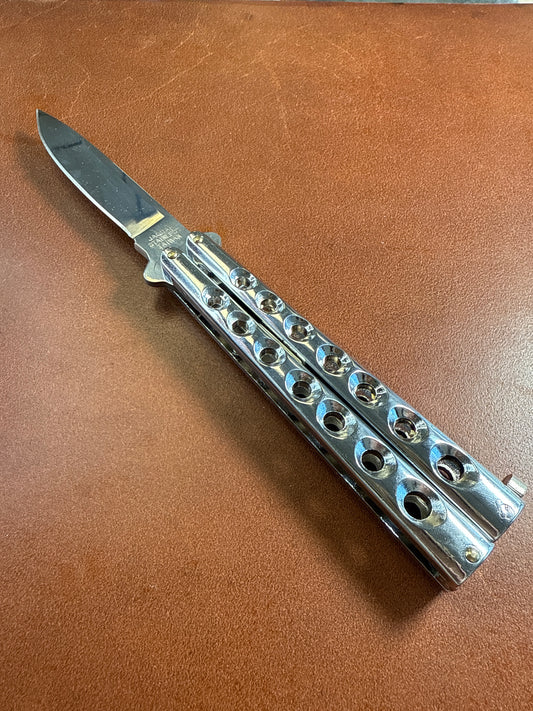 Silver butterfly knife