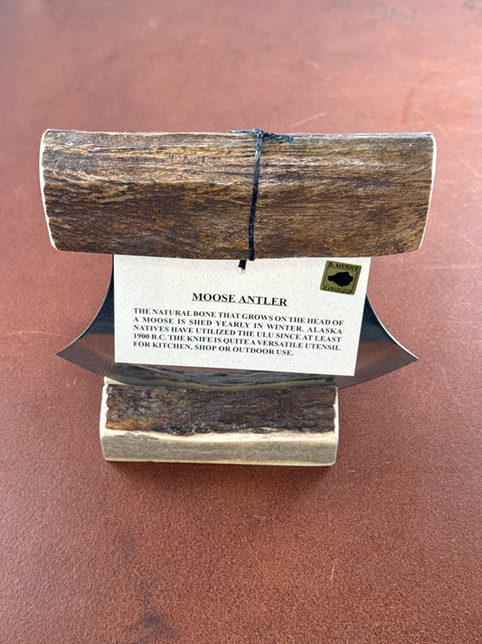 Moose Antler Ulu ( New with stand )