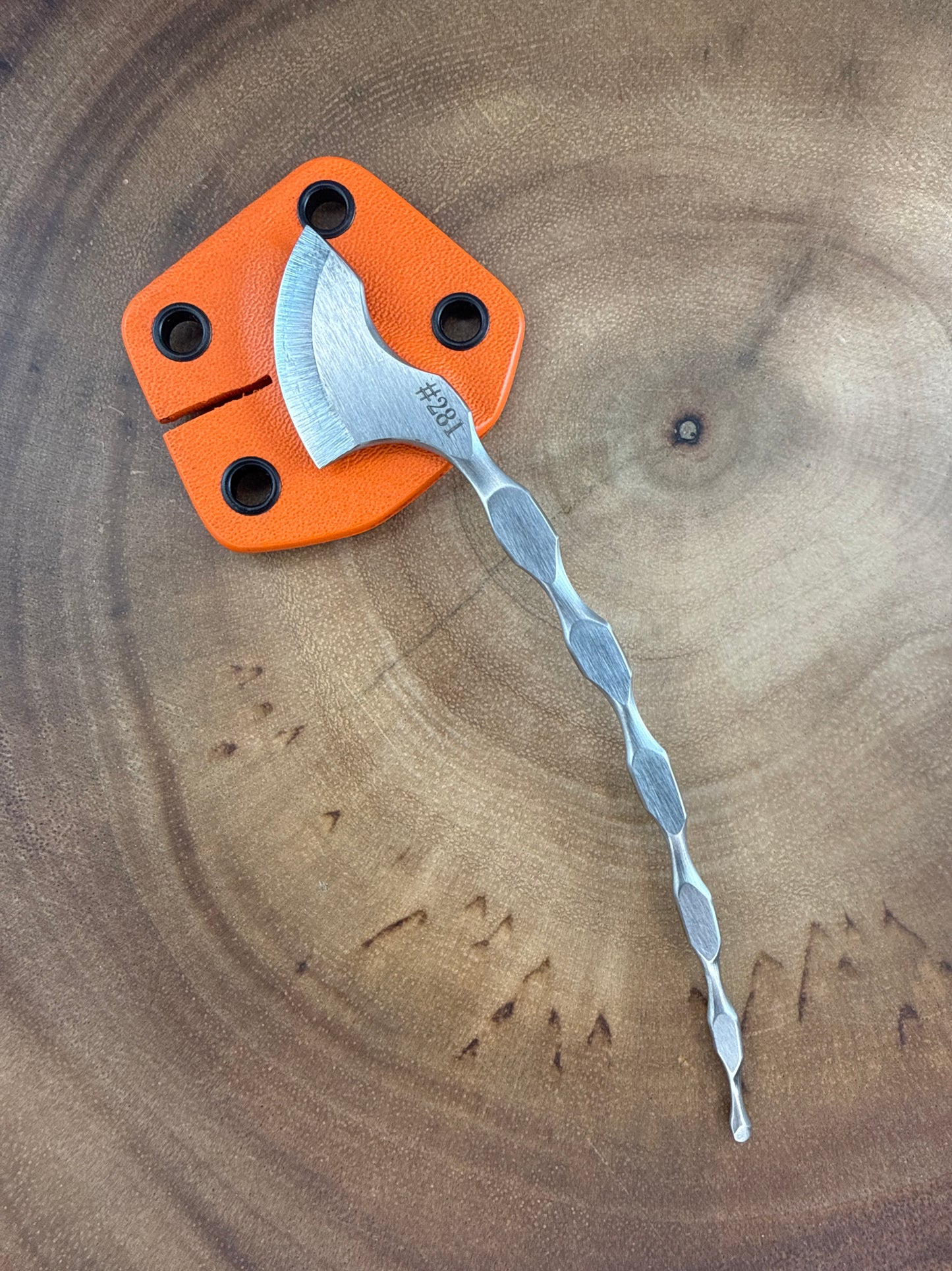 Cat Tail Orange Sheath ( Neck Knife w Fisherman Slot )