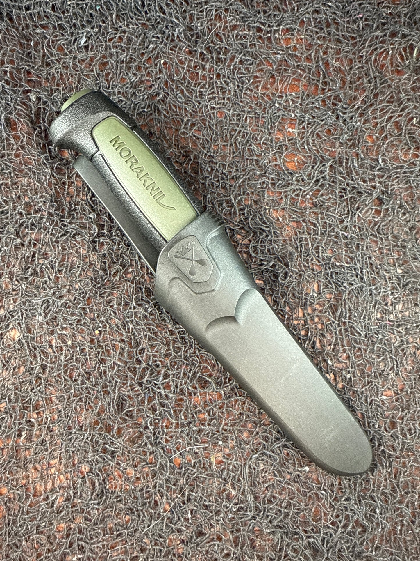 BLACK AND GREEN Mora knife Carbon steel