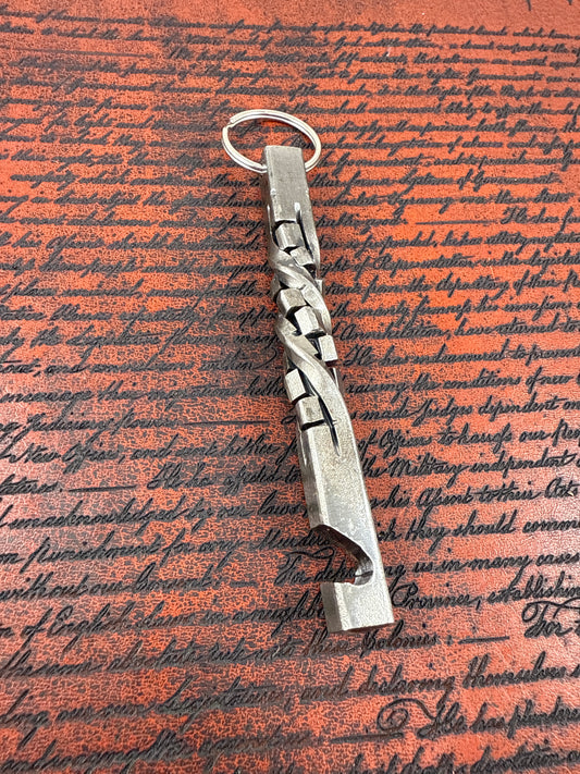 Forged Rubik’s cube bottle opener
