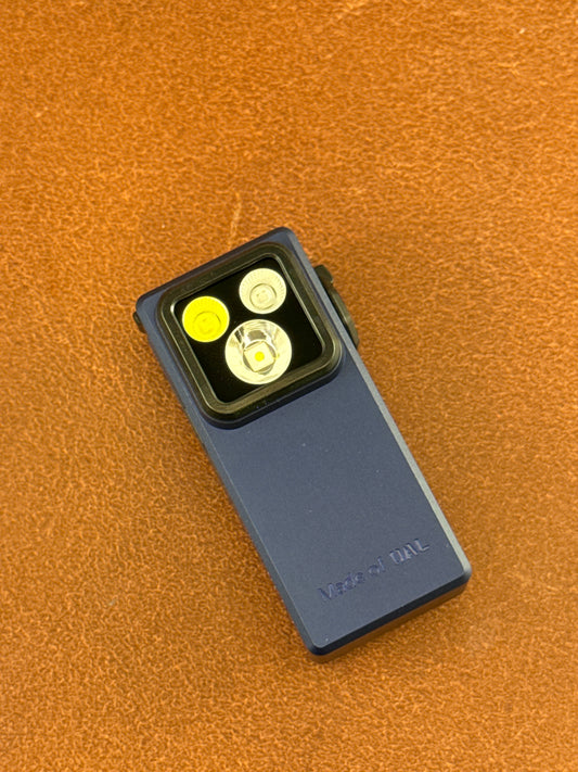 Oclip Ultra Clip-On EDC Light with Flood, Spot, and UV Modes. Blue