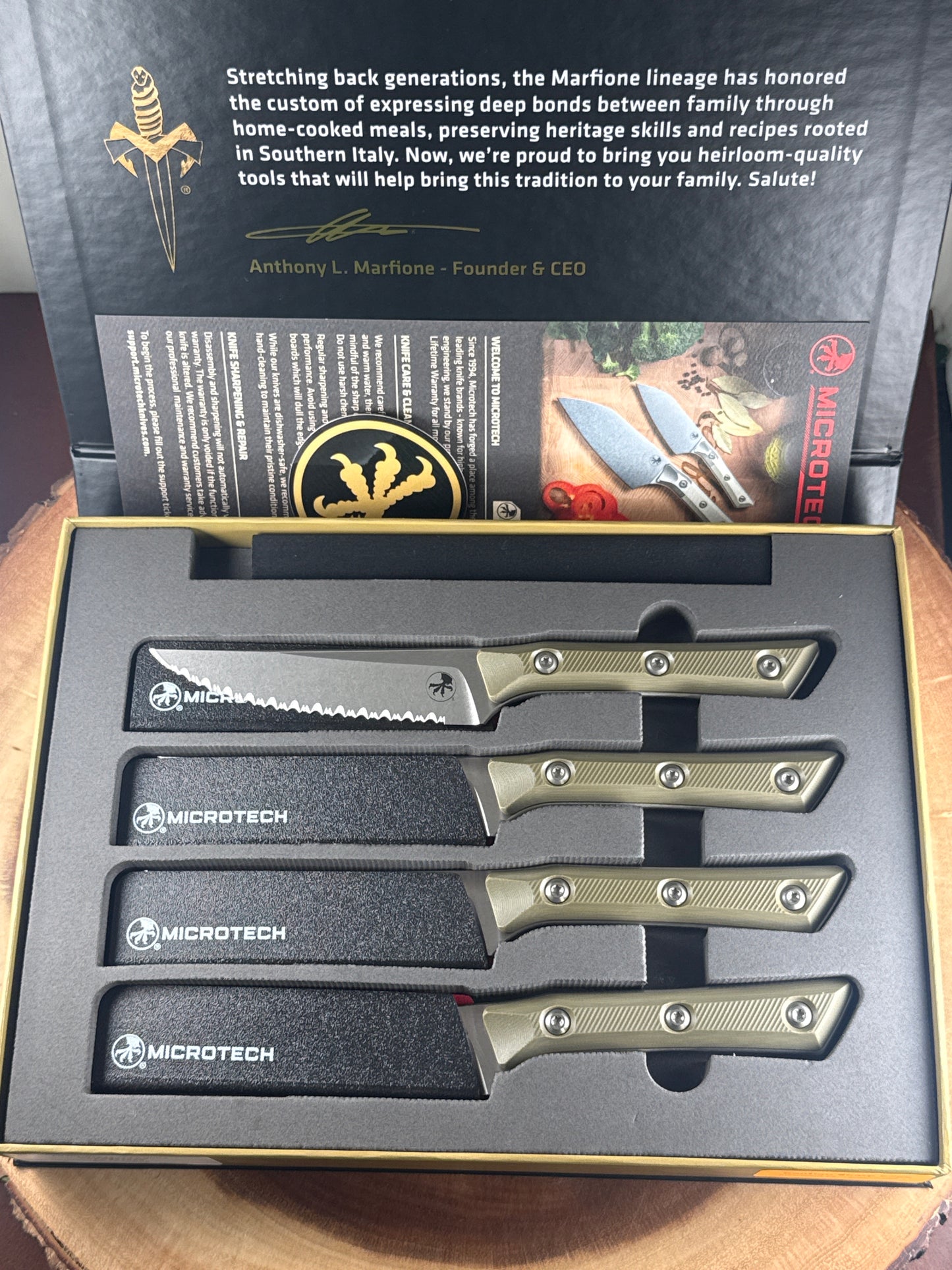 Microtech Steak Knife Set of 4 ( New with Box )