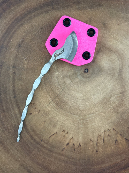 Cat Tail Pink Sheath ( Neck Knife )