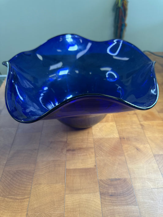 Large blue bowl