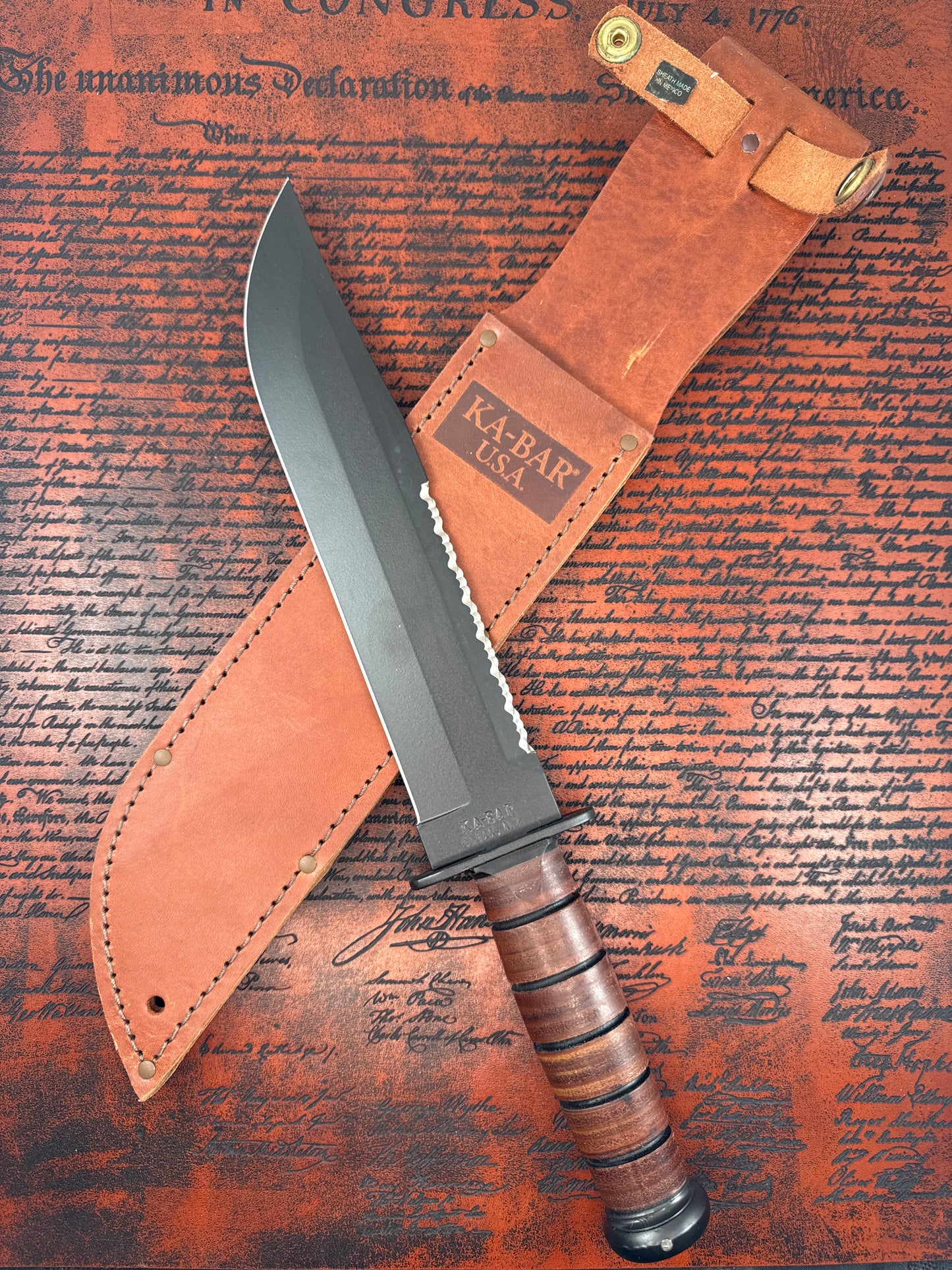 KA-BAR ( NEW WITH SHEATH AND BOX )