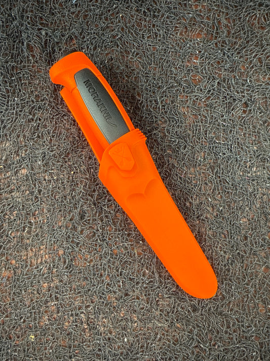 ORANGE sheath ORANGE AND BLACK Mora knife Carbon steel
