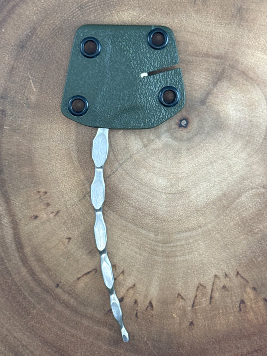 Cat Tail Green Sheath ( Neck Knife w Fisherman Slot )