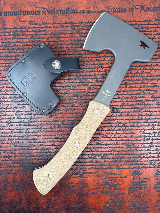 Buck Axe ( NEW WITH SHEATH AND BOX )