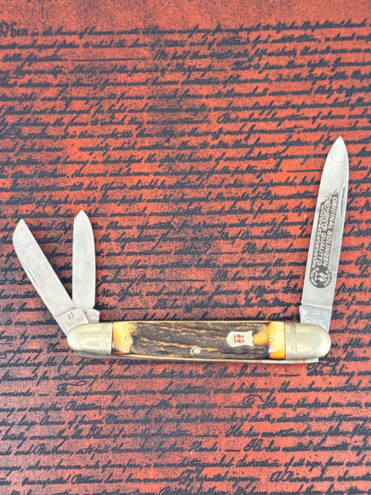 RARE ROBERT KLAAS KISSING CRANE STAG ENGLISH JACK WHITTLER KNIFE ( USED good condition without box )
