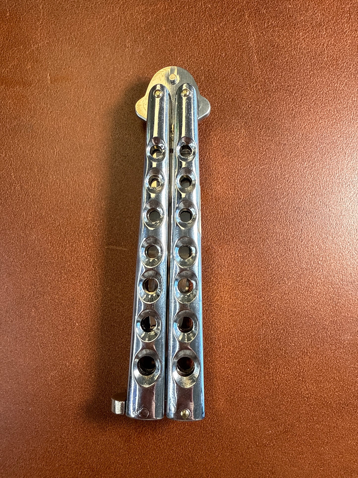 Silver butterfly knife