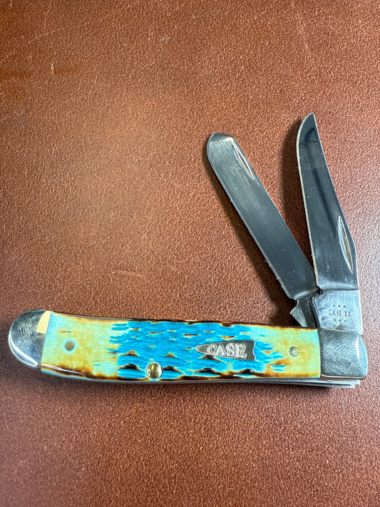 Sky blue bone Crandall jig mini trapper
