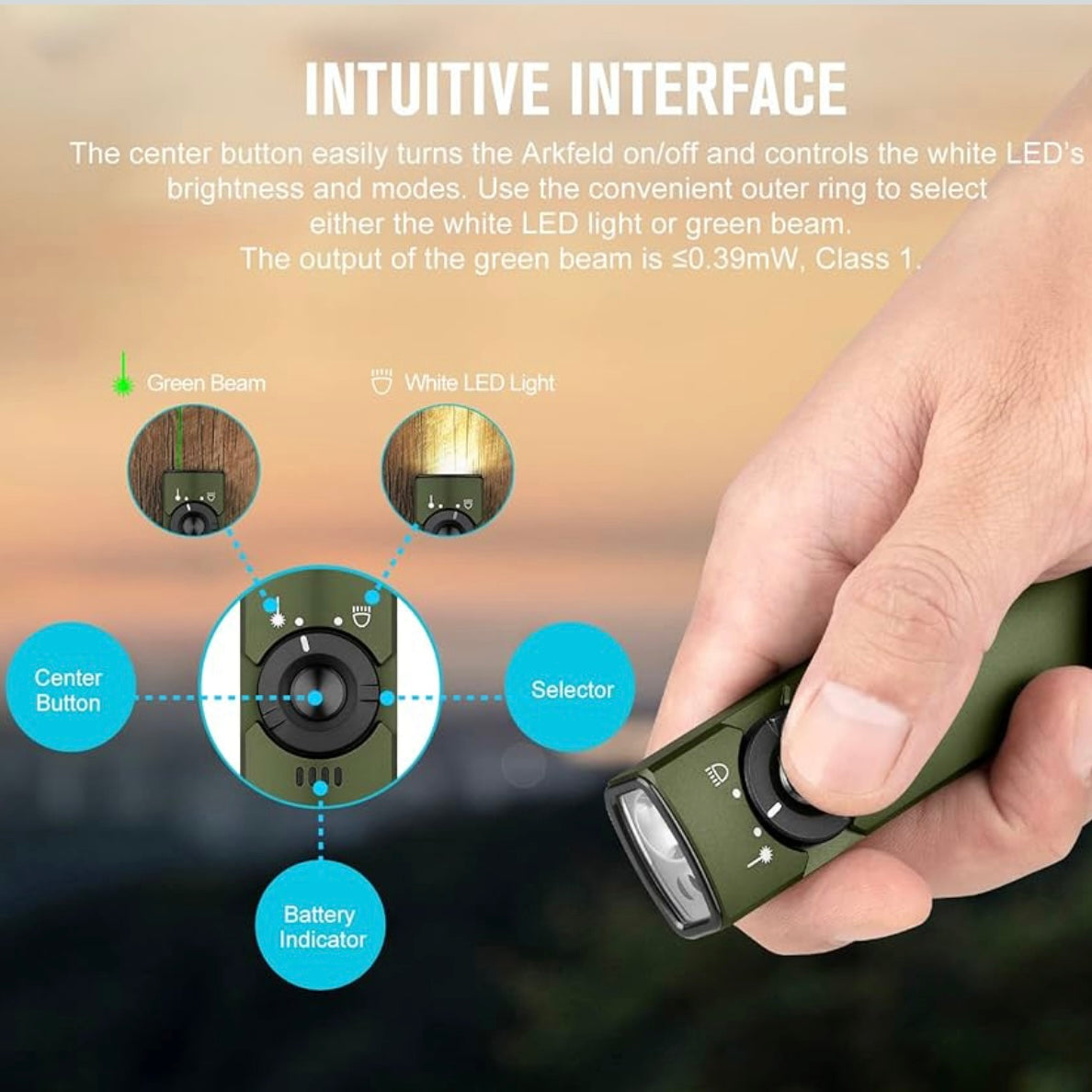 Olight Arkfeld ( green ) new with box